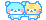 tiny pixel art of a cute cyan bear and light yellow cat holding hands and pulling each other
