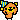 pixel art of a small orange bear in a party hat clapping its hands with confetti around it